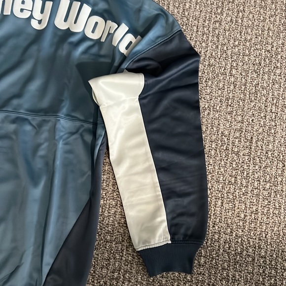 New Mickey Spirit Jersey Track Jacket Blue White Walt Disney World Zip Up Top - Picture 5 of 15